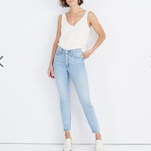 Madewell Mid-Rise Skinny Crop Jeans Button-Front